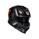 AGV K7 MPLK KYBER MATT BLACK/RED - MOTORBIKE FULL FACE HELMET E2206