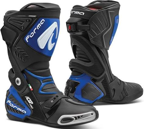 Forma Ice Pro Racing STD Fit Motorcycle Boots – Black / Blue