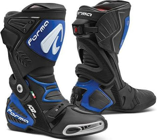 Forma Ice Pro Racing STD Fit Motorcycle Boots – Black / Blue