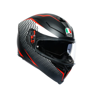 AGV K-5 S Full-Face Motorcycle Helmet - Thunder Matte Black/White/Red