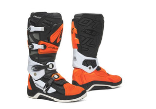 Forma Pilot Motorcycle Boots – Black / Orange / White
