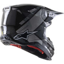 Alpinestars S-M10 Meta2 Black Gray Glossy Carbon Helmet SM10 Motocross Enduro