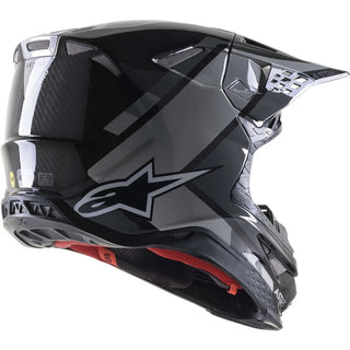 Alpinestars S-M10 Meta2 Black Gray Glossy Carbon Helmet SM10 Motocross Enduro