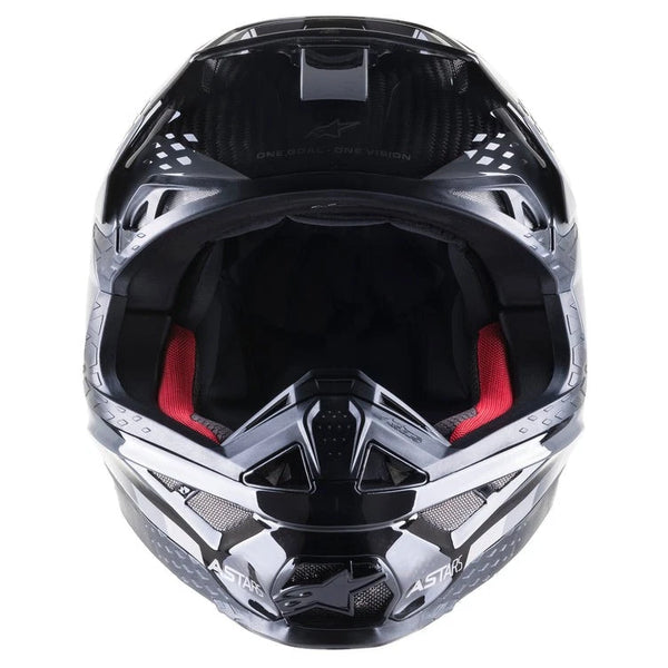 Alpinestars S-M10 Meta2 Black Gray Glossy Carbon Helmet SM10 Motocross Enduro