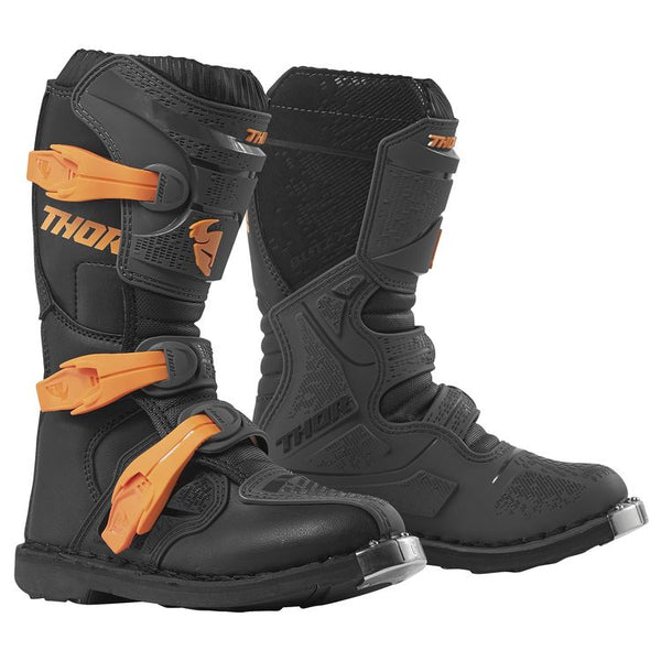 Thor Blitz XP Youth Boots Charcoal/Orange